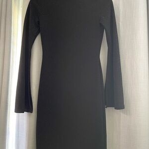 Elegant Black Long Sleeve Dress